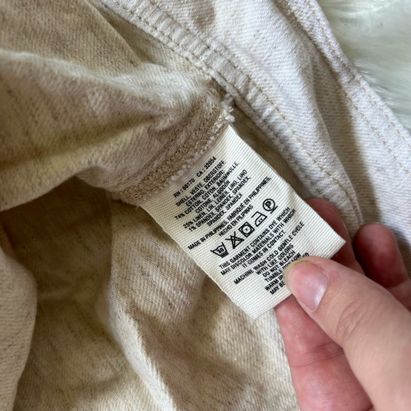 Anthropologie Hei Hei Womens Cropped Jacket Ivory Open Front Stretch Cut Out XS - Picture 8 of 8